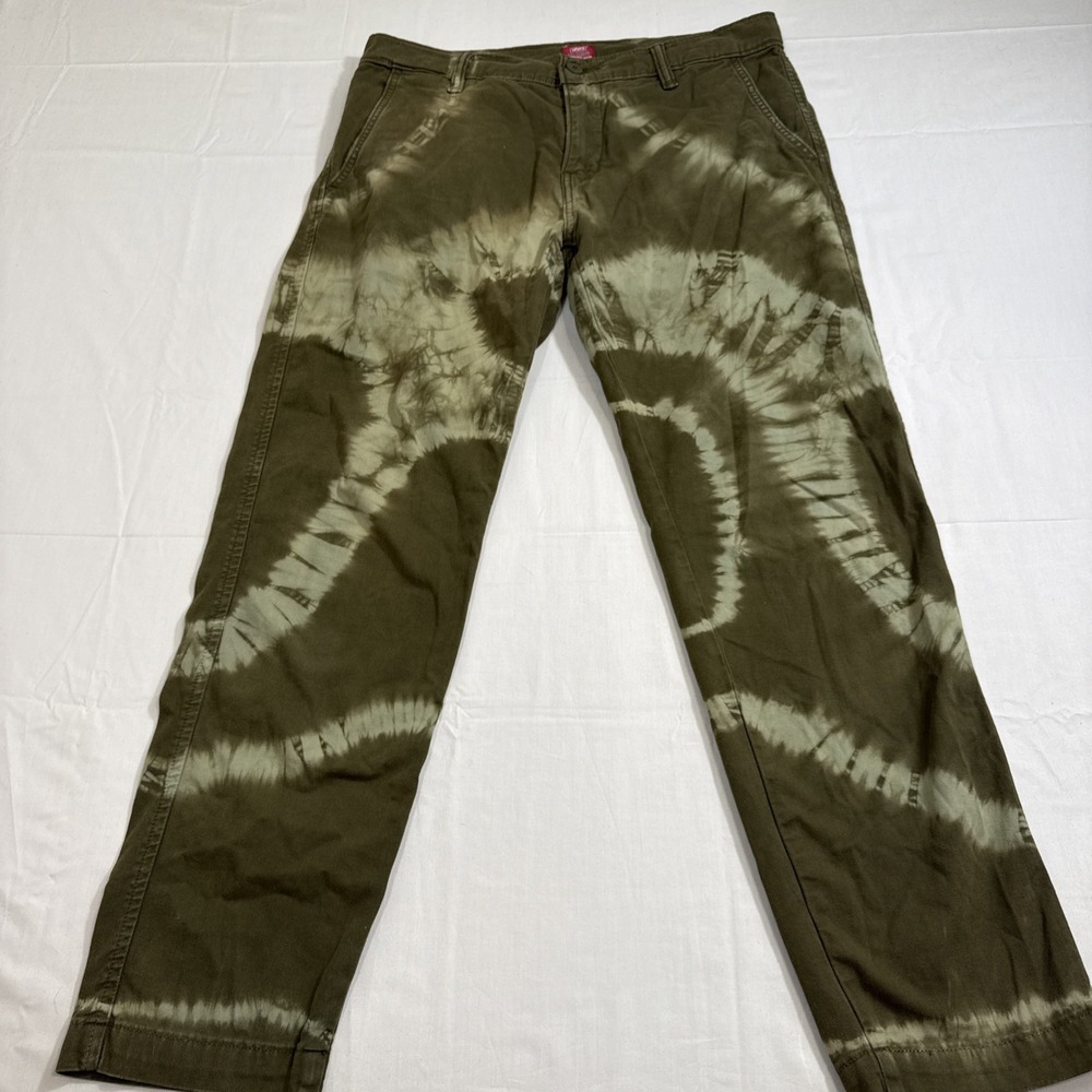 PANTS TAPER Levi's XX Chino Standard MENS  32x32 Regular Fit Green Tie Dye